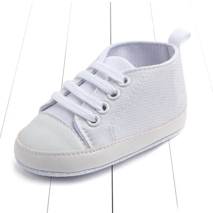 Baby White Personalised Name First Walker Shoes (Age Newborn - 12M)