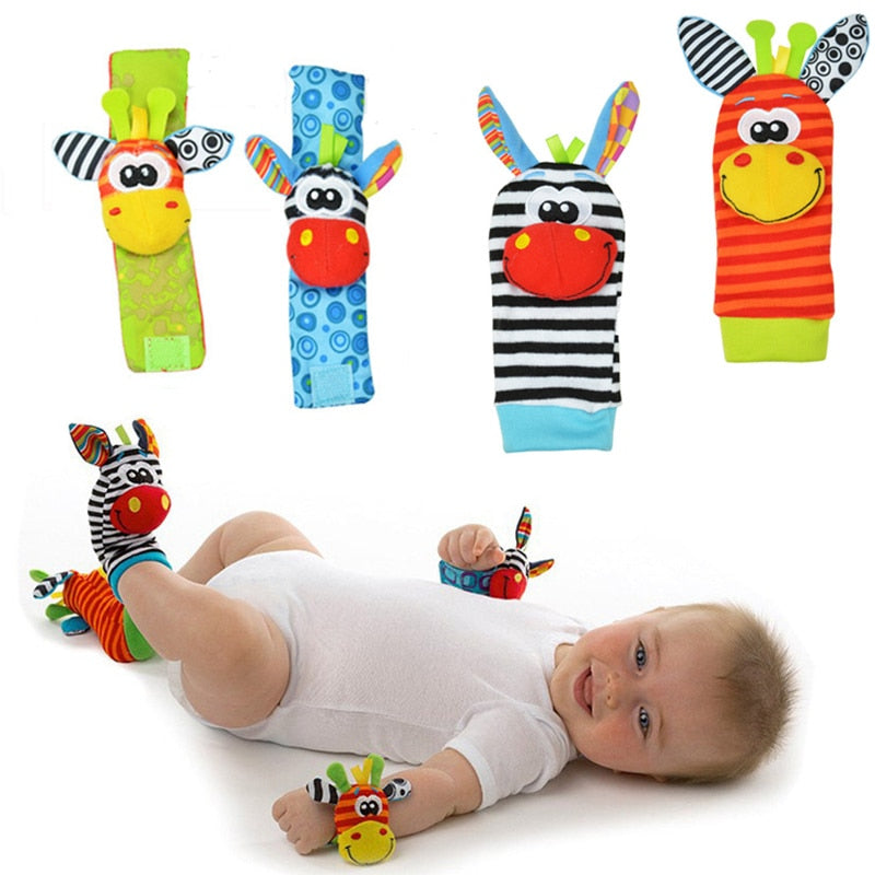 Baby Wrist & Sock Rattle Toy 4pcs