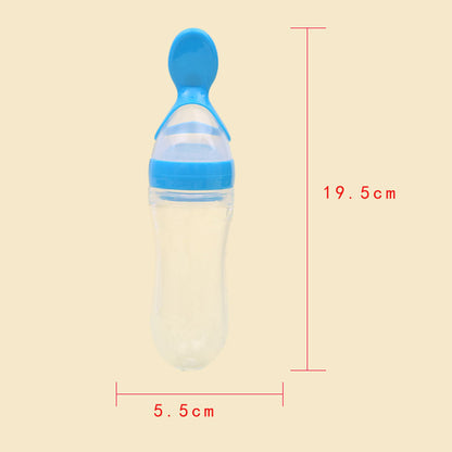 Baby Silicone Squeeze Spoon Feeding Bottle - 90ml