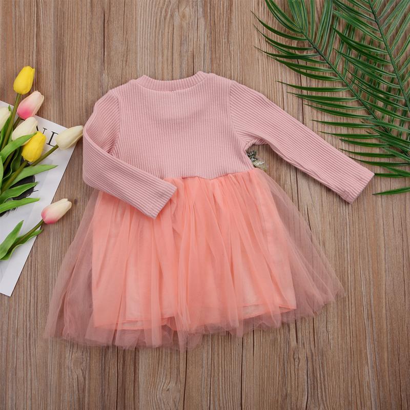 Girls Baby / Toddler Long Sleeve Tulle Dress (Age 9m-3yrs)