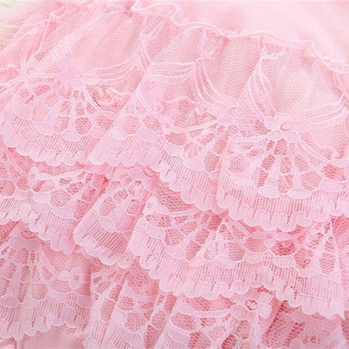 Baby Girl Pink Lace Romper Dress (Age Newborn-9m)