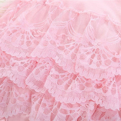 Baby Girl Pink Lace Romper Dress (Age Newborn-9m)