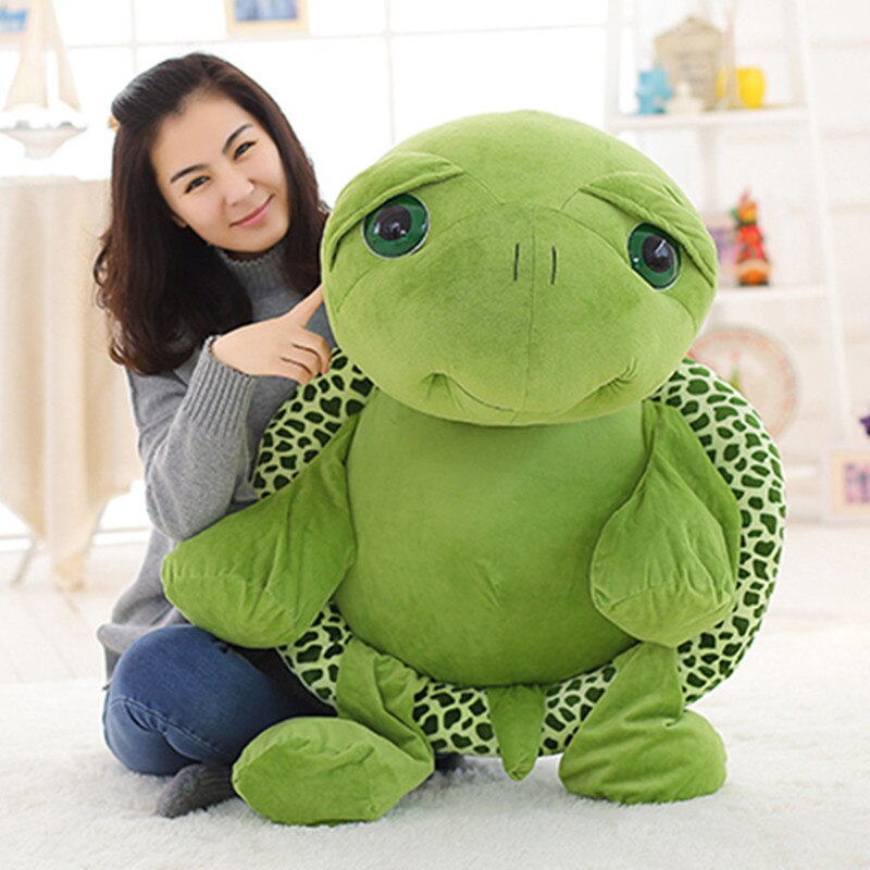 Large Plush Tortoise Stuffed Pillow Toy 30-100cm Green