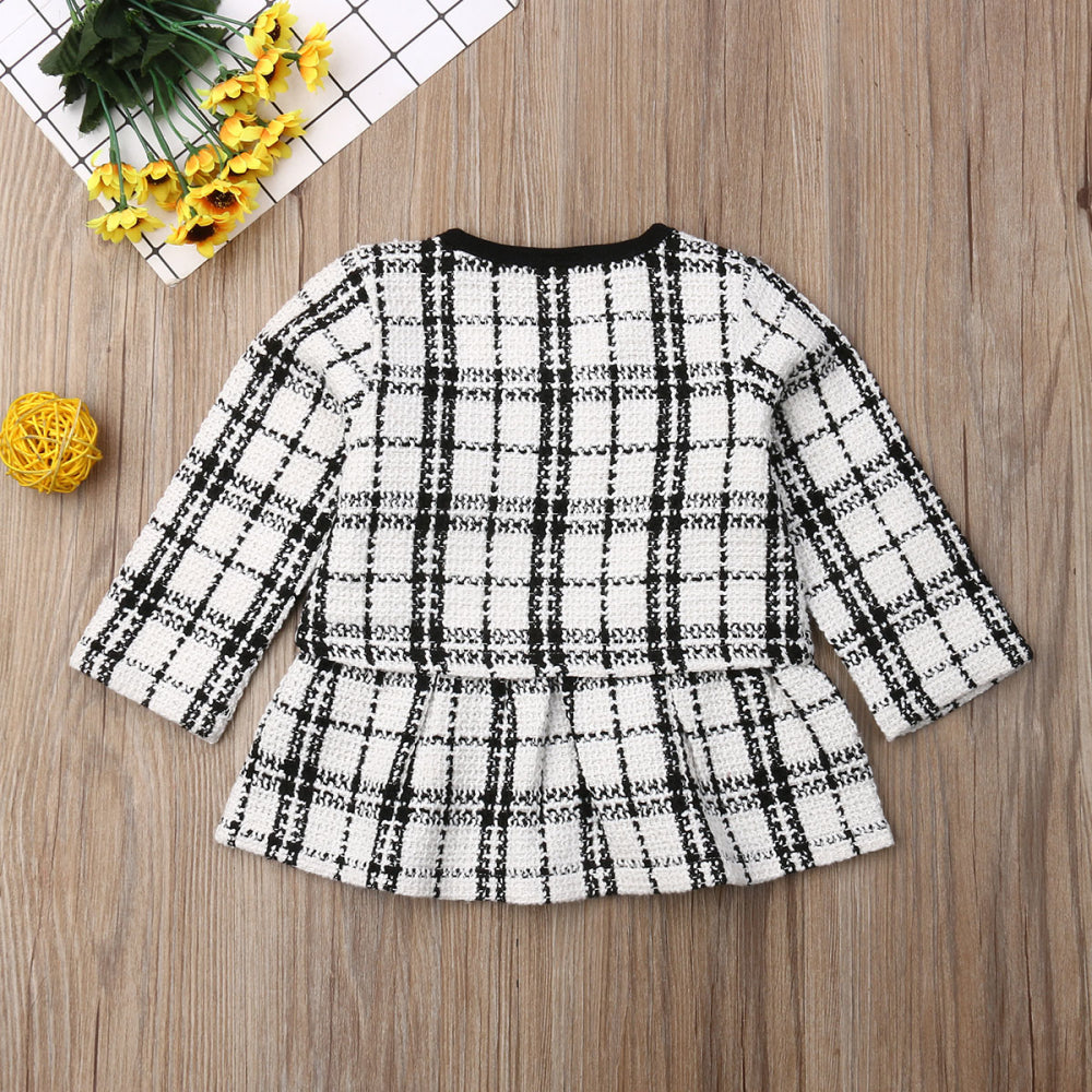 Baby Girl Plaid Jacket & Dress Set (Age 12M - 5 YRS)