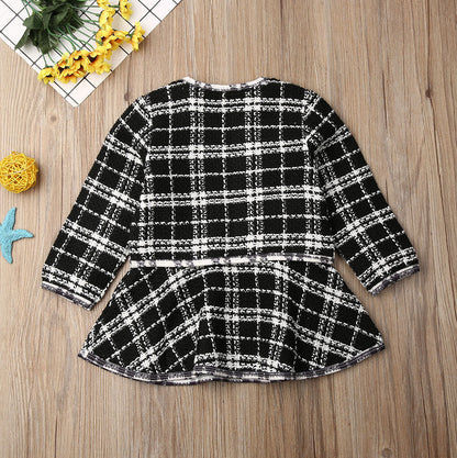 Baby Girl Plaid Jacket & Dress Set (Age 12M - 5 YRS)