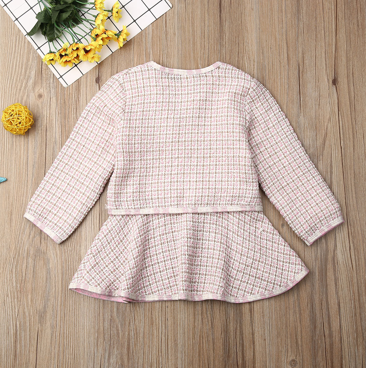 Baby Girl Plaid Jacket & Dress Set (Age 12M - 5 YRS)