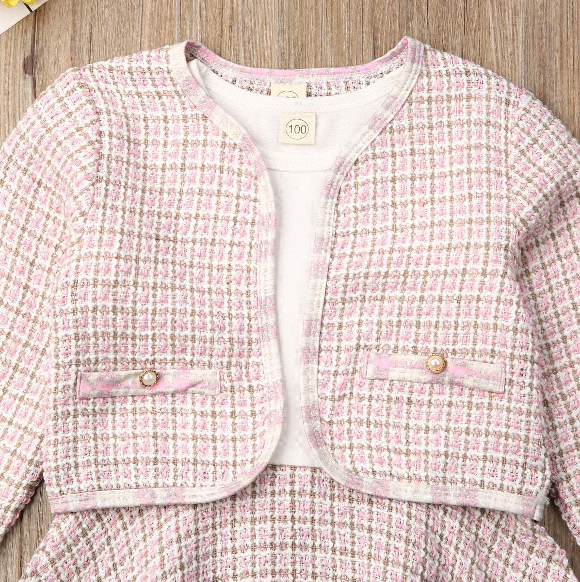 Baby Girl Plaid Jacket & Dress Set (Age 12M - 5 YRS)