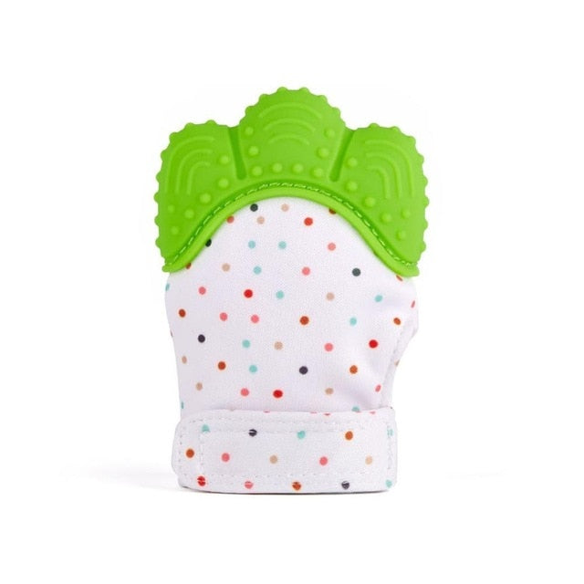 Baby Silicone Teething Glove Green