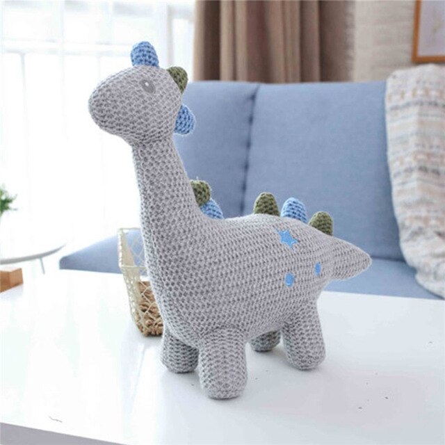 Baby Knitted Stuffed Animal Teddy Bear - 23cm Multi Dinosaur