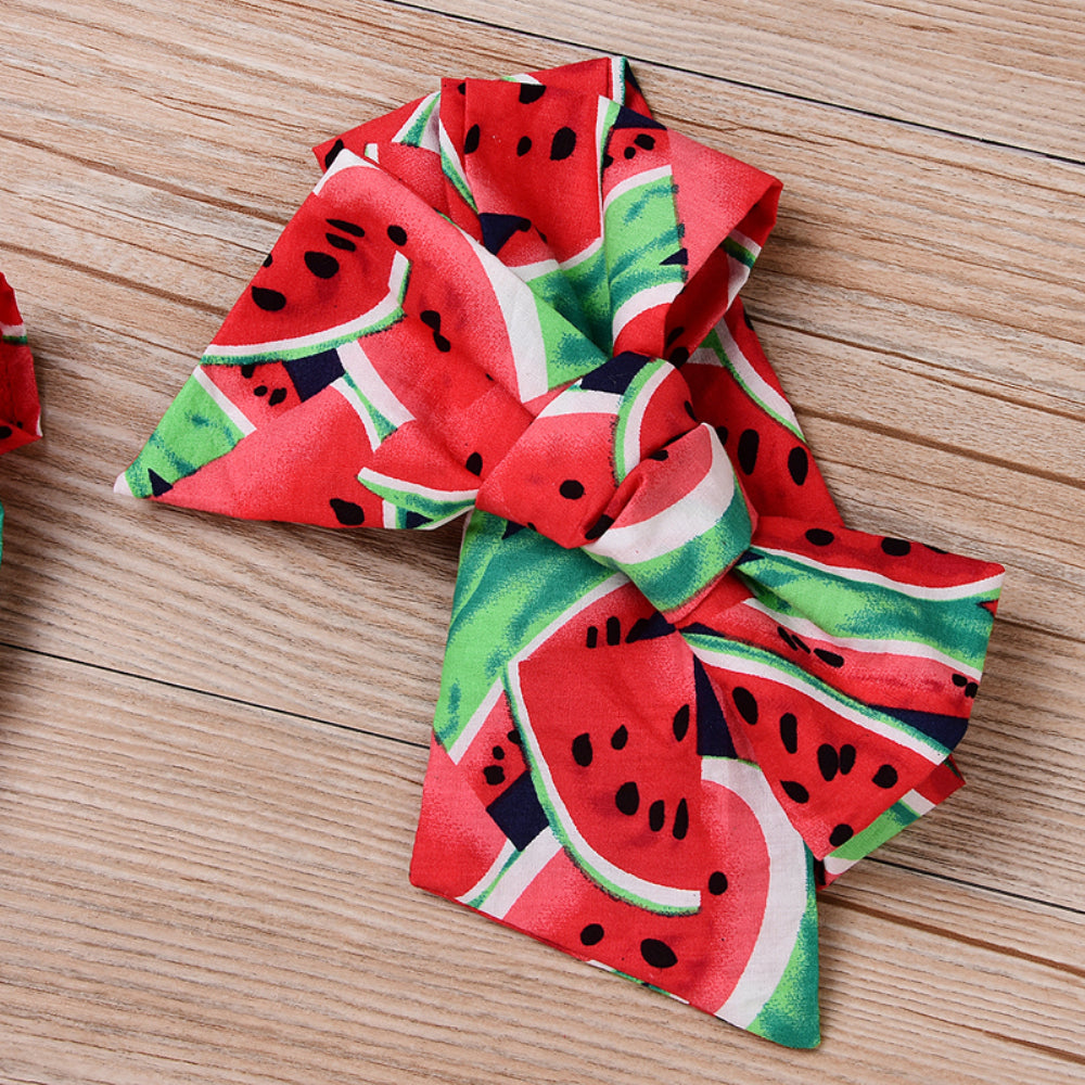 Baby Girls Watermelon Romper & Headband (Age 6m-24m)