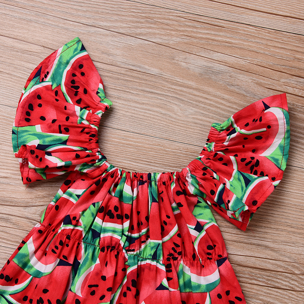 Baby Girls Watermelon Romper & Headband (Age 6m-24m)