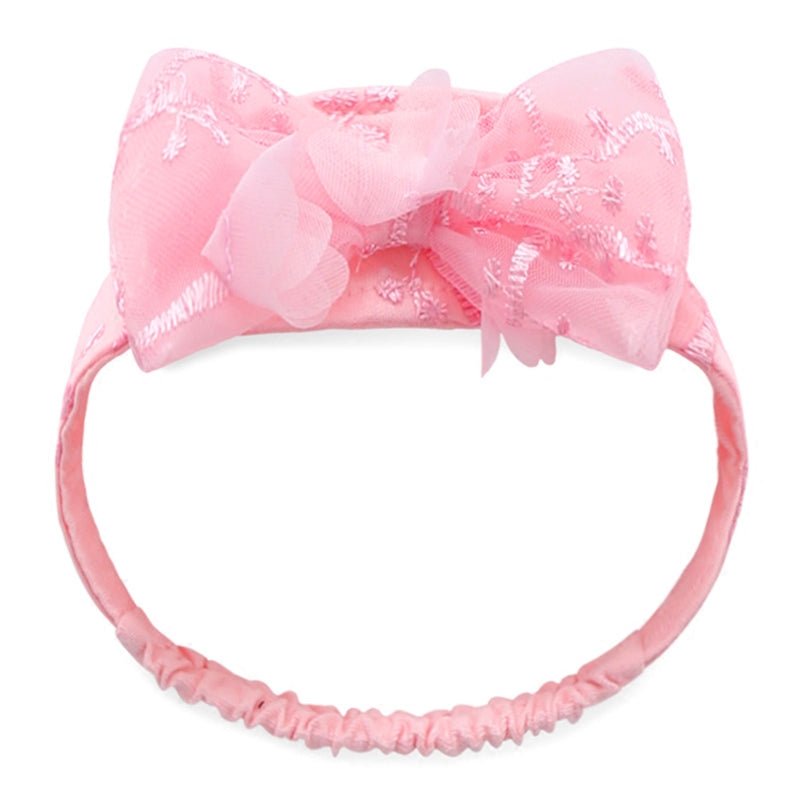 Baby Girls Pink Embroidered Dress & Headband (Age 3M - 12M)