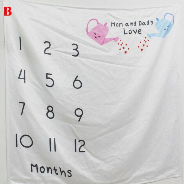 Baby Milestone Growth Photography Blanket B