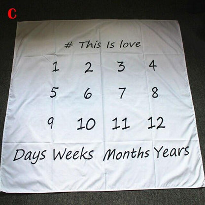 Baby Milestone Growth Photography Blanket C