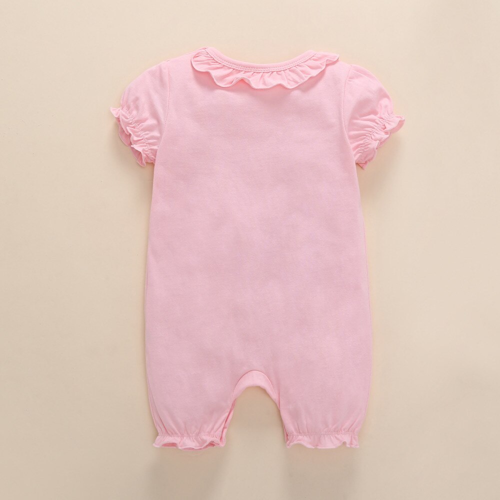 Baby Girls Pink Embroidered Romper (Age 3M - 12M)