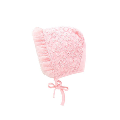 Baby Girls Pink Long Sleeve Tulle Dress & Bonnet (Age Newborn - 12M)