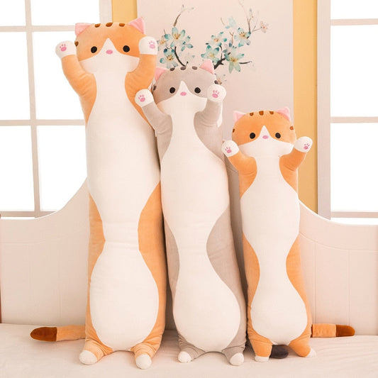 Long Stuffed Cat Pillow Plush Toy 50cm-110cm