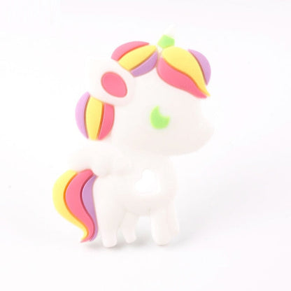 Baby Teething Silicone Teether BFA FREE Past Pink Unicorn