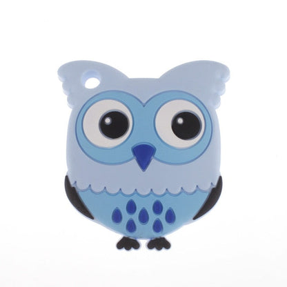 Baby Food Grade Silicone Animal Teething Toy Owl - Pastel Blue