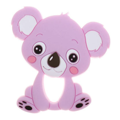 Baby Food Grade Silicone Animal Teething Toy Koala - Lilac