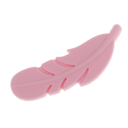 Baby Food Grade Silicone Animal Teething Toy Feather - Blush Pink