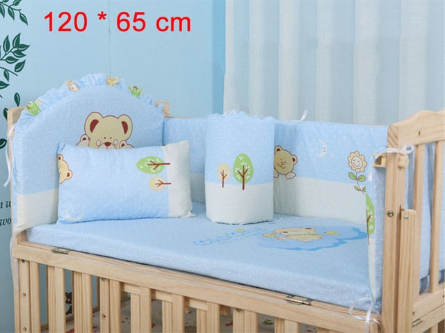 Animated Crib Bumper Bedding Set - 5 Pack CornflowerBlue 120 x 65