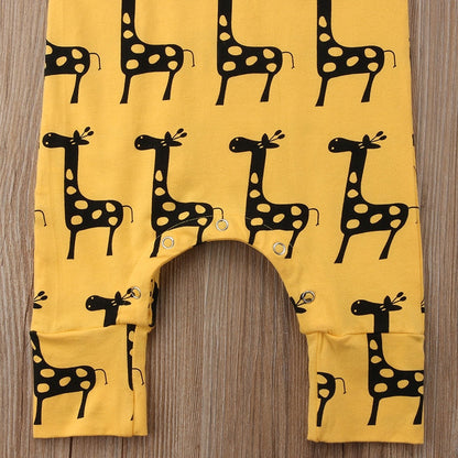 Baby Yellow Giraffe Jumpsuit (Age 3m-18m)