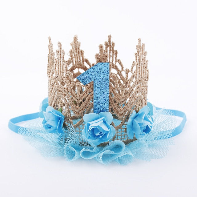 Baby 1st Birthday Girls Princess Tiara One Size Blue