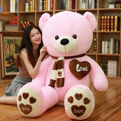 Large Plush “Love You” Teddy Bear Gift 60cm - 100cm Pink