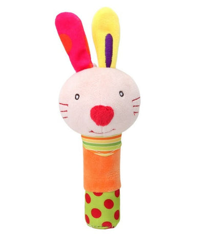 Baby Soft Plush Hand Rattle Multi M