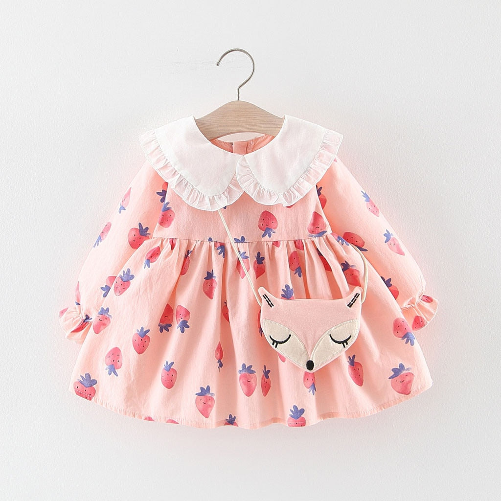 Baby Girl Strawberry Dress & Handbag (Age 12m-3yrs)