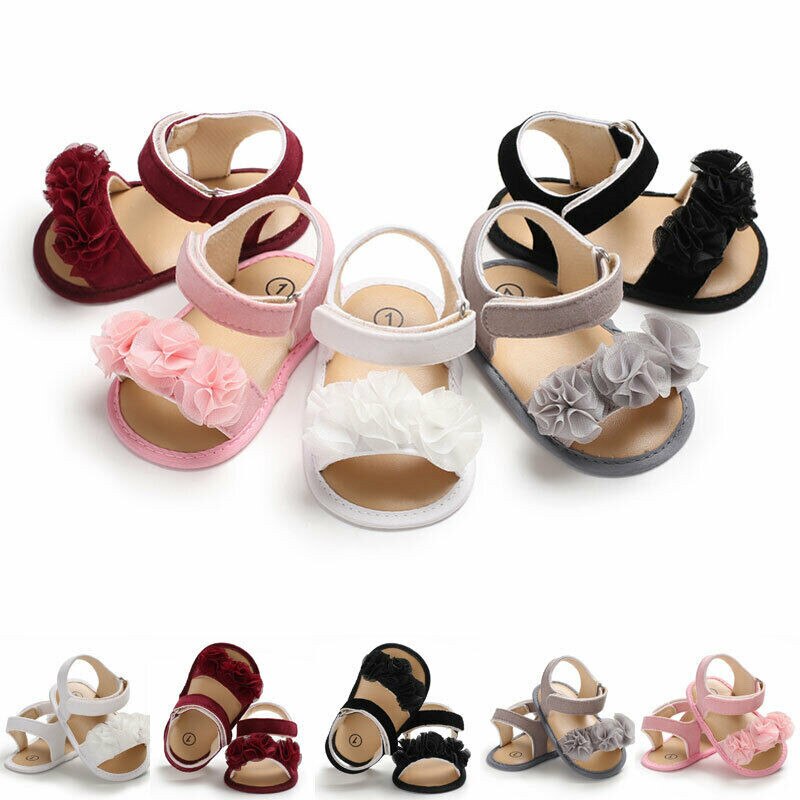 Baby Girls Ruffle Sandals (Age Newborn - 18M)