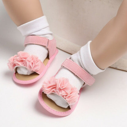 Baby Girls Ruffle Sandals (Age Newborn - 18M) Pink