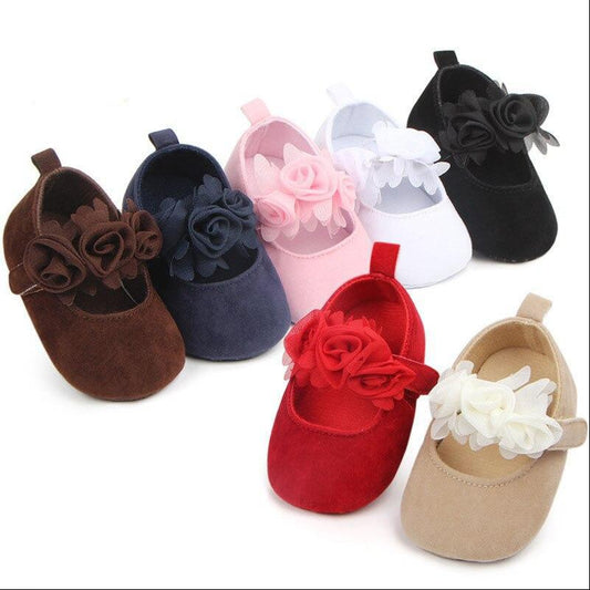 Baby Girls Floral Shoes (Age Newborn - 18m)