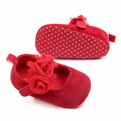 Baby Girls Floral Shoes (Age Newborn - 18m)