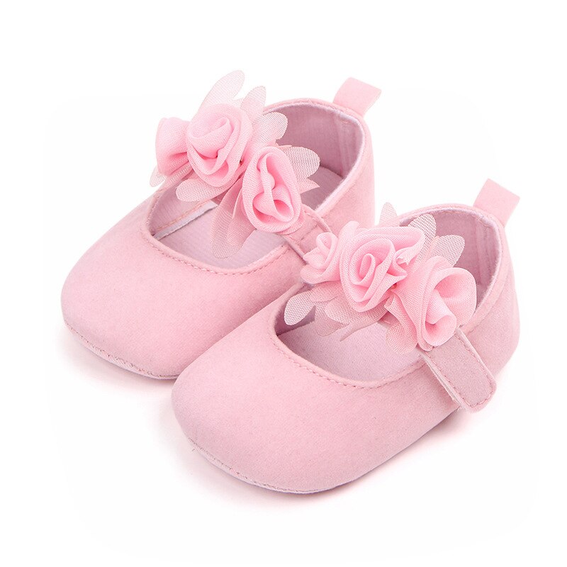 Baby Girls Floral Shoes (Age Newborn - 18m) Pink