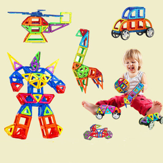 Large Magnetic Building Blocks Toy - 54 Pieces Multi