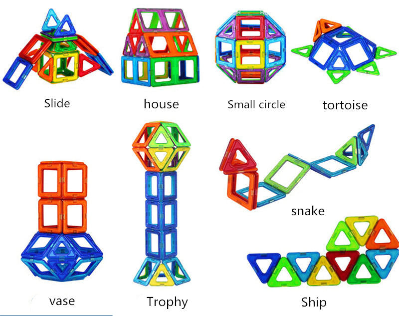 Large Magnetic Building Blocks Toy - 54 Pieces