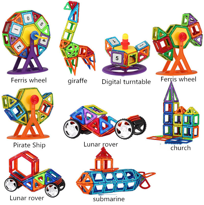 Large Magnetic Building Blocks Toy - 54 Pieces