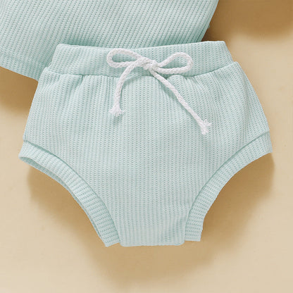 Baby Girls Ribbed Top & Shorts Set (Age 6M-24M)