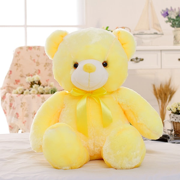 Light LED Plush Teddy Bear - 50cm 50cm Yellow