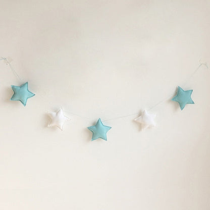 Hanging Star Nursery Decoration - 150cm Green-Ehite