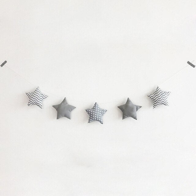 Hanging Star Nursery Decoration - 150cm Grey