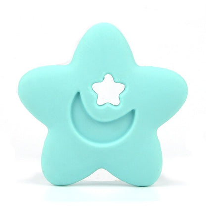 Baby Food Grade Silicone Animal Teething Toy Green Star