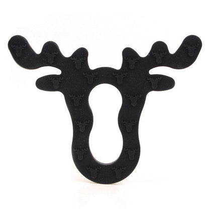 Baby Food Grade Silicone Animal Teething Toy Black Deer