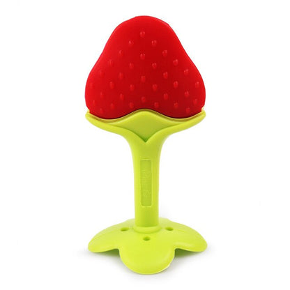 Baby Food Grade Silicone Animal Teething Toy Red Strawberry