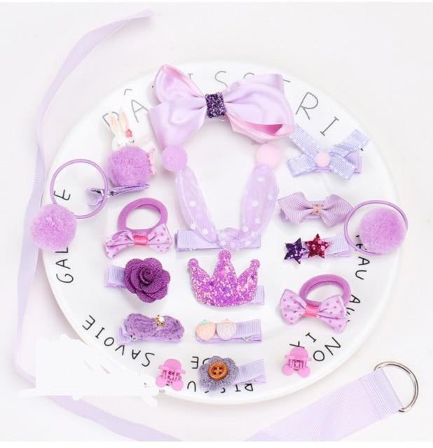 Baby Girls Hair Ties - 18 Packs Purple 18PCS