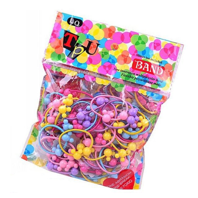 Baby Girls Hair Ties - 18 Packs 50Pcs