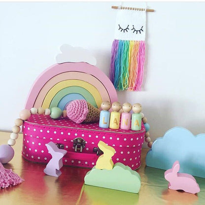 Baby Wooden Stacking Rainbow Toy