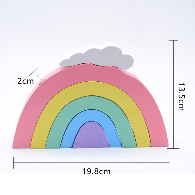 Baby Wooden Stacking Rainbow Toy